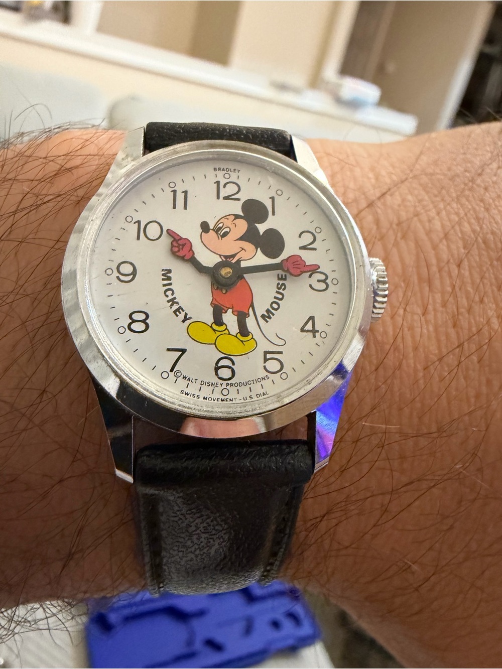 Vintage 1970s Bradley Mickey Mouse Swiss Made Mechanical Watch 015 - 30mm